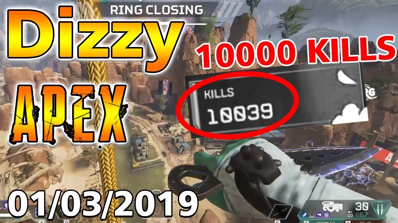 CRAZY GOD SKILL 10000 KILLS APEX DIZZY - Apex Legends Highlights 01/03/2019