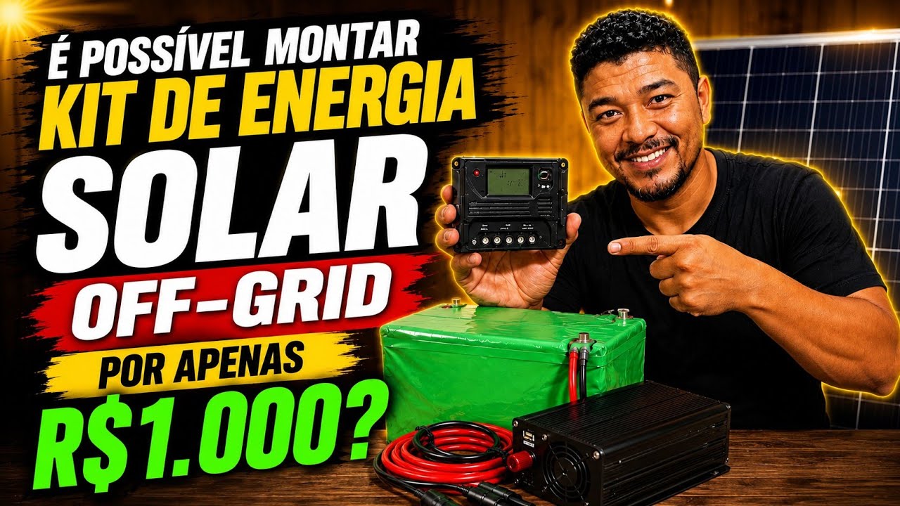 Kit solar simples e barato de ate R$1000. Veja aqui onde comprar 