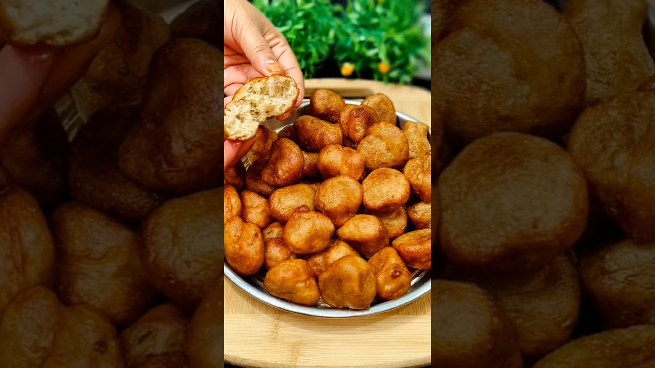 Soft gulgule | Banana gulgule recipe | wheat flour gulgule #shorts #sweet #milk #gulgule