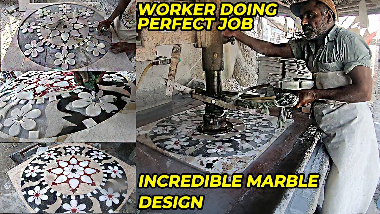 Creative Craftsmen Turn Marble into Beautiful Artistic Tiles #craftman