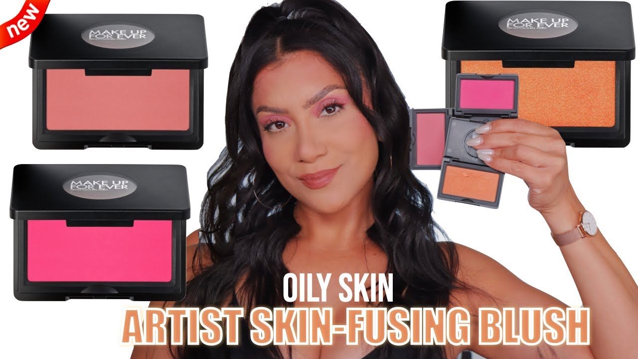 *new* MAKEUP FOREVER ARTIST SKIN-FUSING POWDER BLUSH REVIEW + 2 DAY WEAR *oily skin*| MagdalineJanet