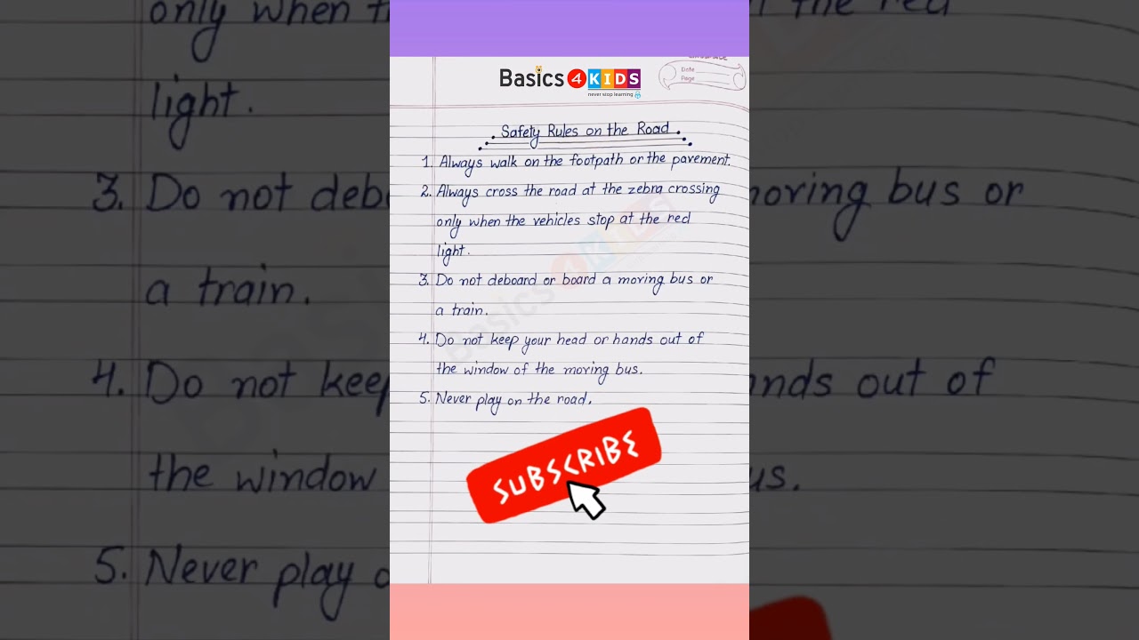 Road safety rules in English | 5 Safety Rules On the Road  | Road Safety rules you must know