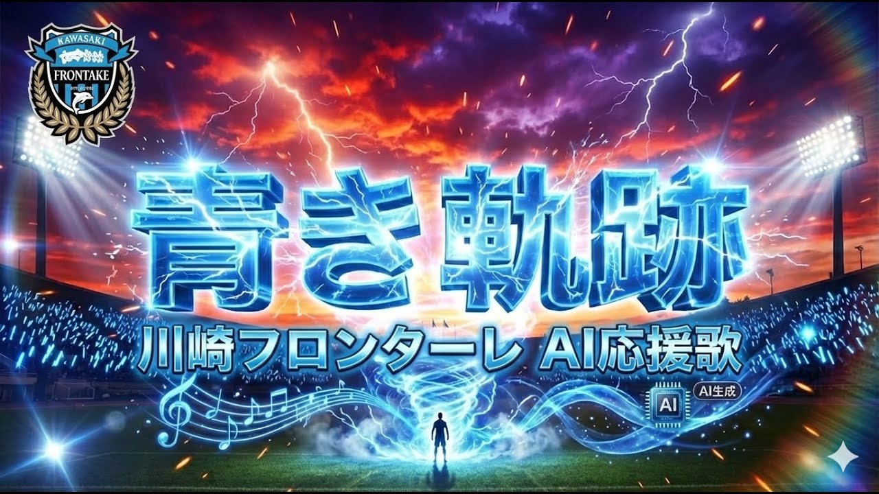 【川崎フロンターレ】AI応援歌『青き軌跡』〜僕らの歴史と未来へ〜