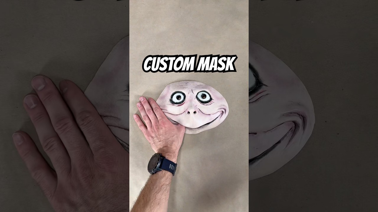 Turning Momo Into a Creepy Bunny Mask! #diy #cosplay #mask #art #horror #labubu