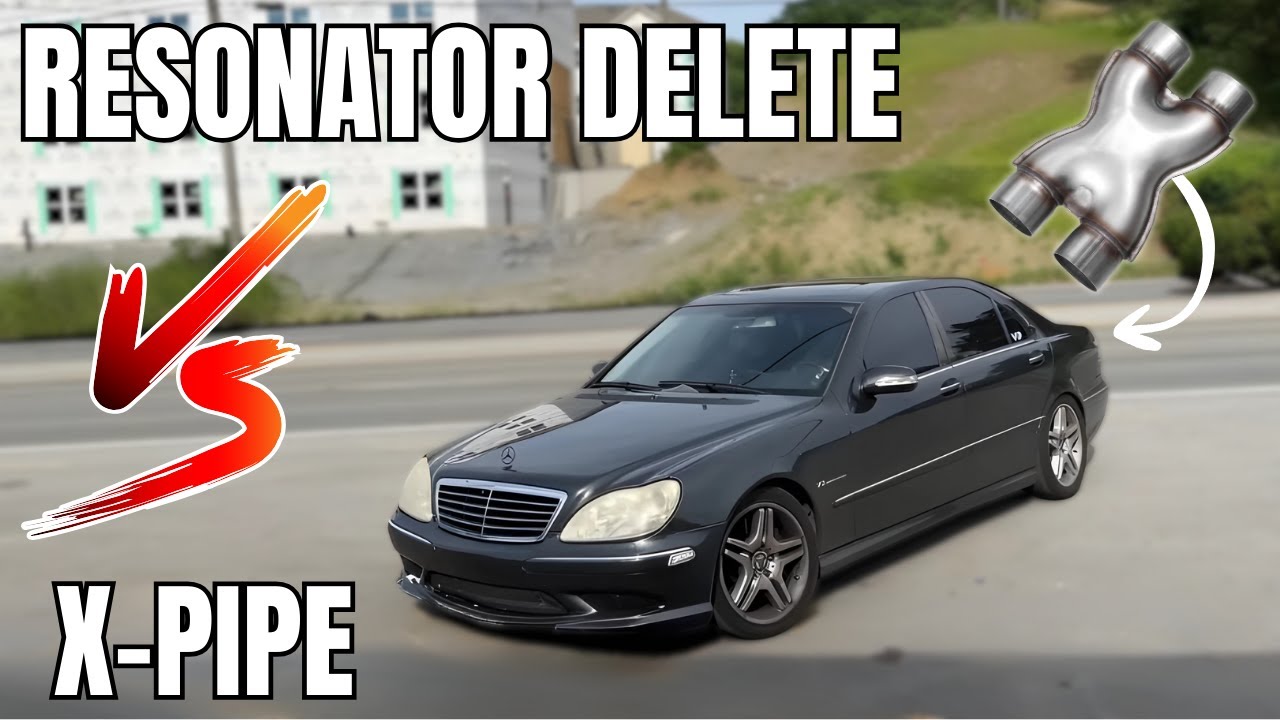 Mercedes S 55 AMG 5.5L SC V8: X-PIpe Install vs Resonator Delete!