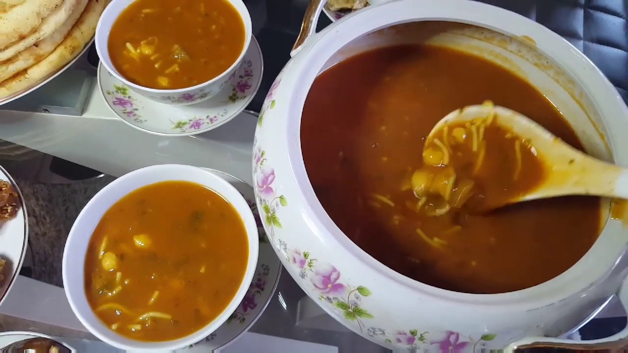 الحريرة المغربية !على أصولها بدون دقيق ولا نشا  la soupe marocaine