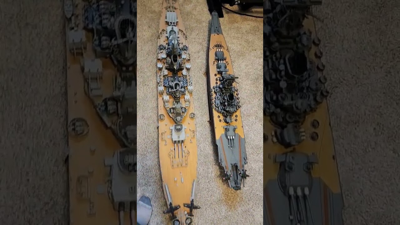 Missouri vs. Yamato: 1/150 vs. 1/200 scale #shorts #rc #ships