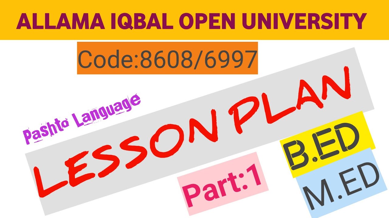 Lesson Plan part :1 | Types of Lesson Plan | What, When and How of Lesson Plan | B.Ed Code 6997/8608