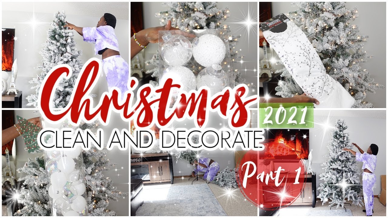 *NEW*2021 CHRISTMAS TREE DECORATE WITH ME PART 1 || COME AND DECORATE MY CHRISTMAS TREE WITH ME 2021
