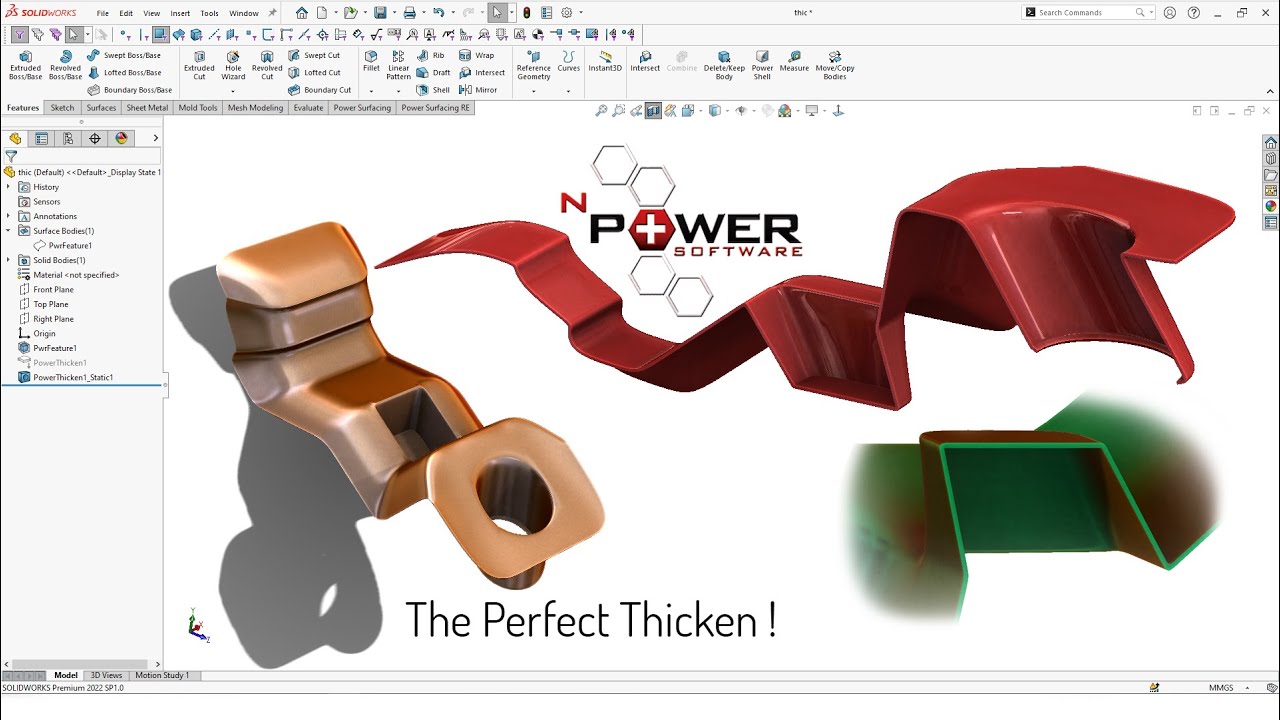 When SOLIDWORKS Thickness fail | Power Shell Prevails