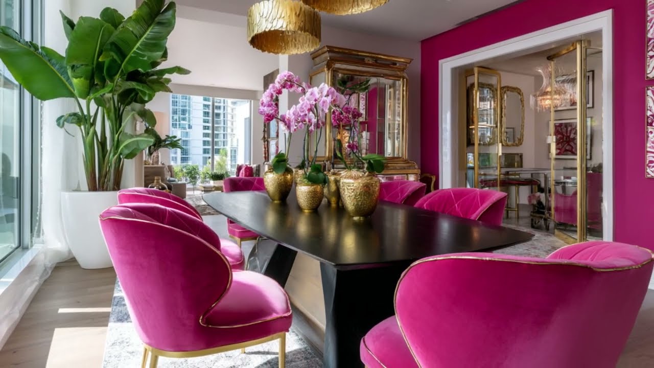 2025 Beverly Hills Interior Trends: Gold Dining Rooms + Chic Pink Decor Redefine Luxury Living