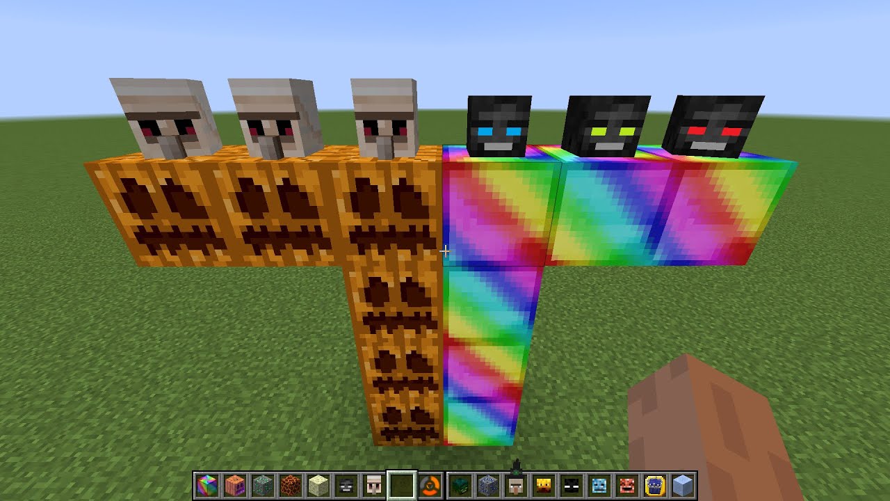 what if you create a Spiral Double Golem in MINECRAFT