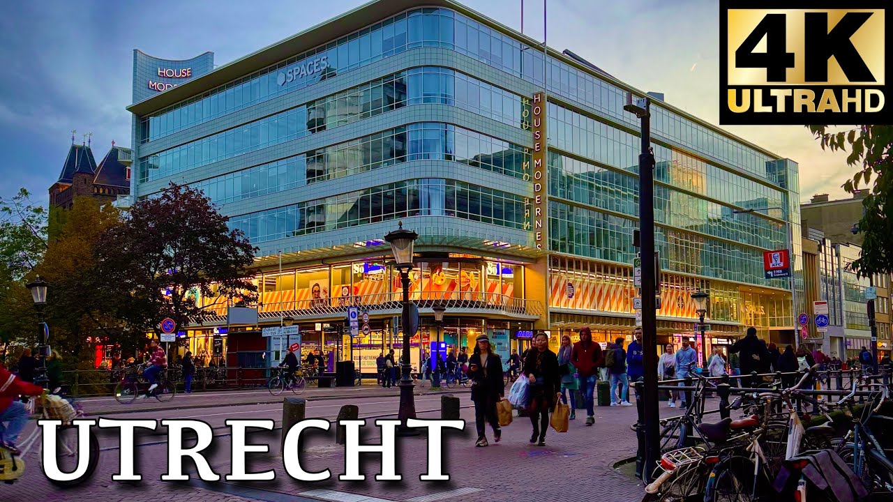 Netherlands, Utrecht 🇳🇱 Oudegracht, Stadsbuitengracht, Molen Rijn en Zon  | November 2023 | 4K