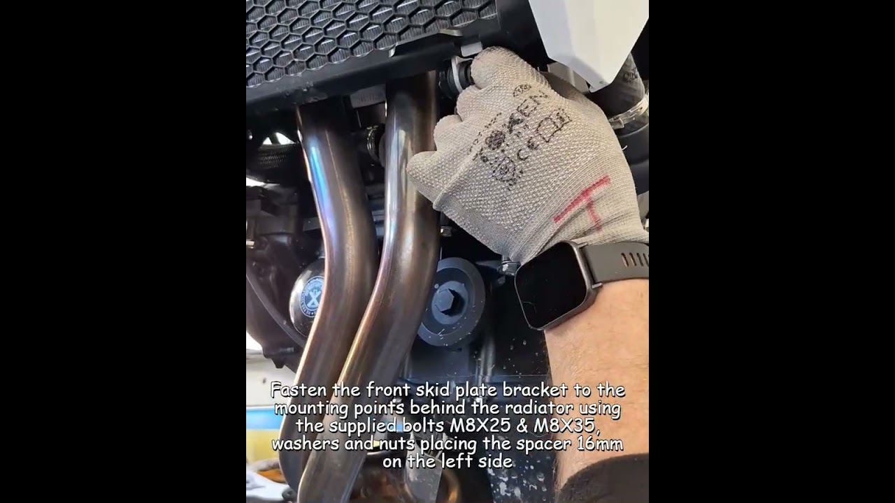 Installation instructions skid plate compatible with Honda Transalp 750 23 26