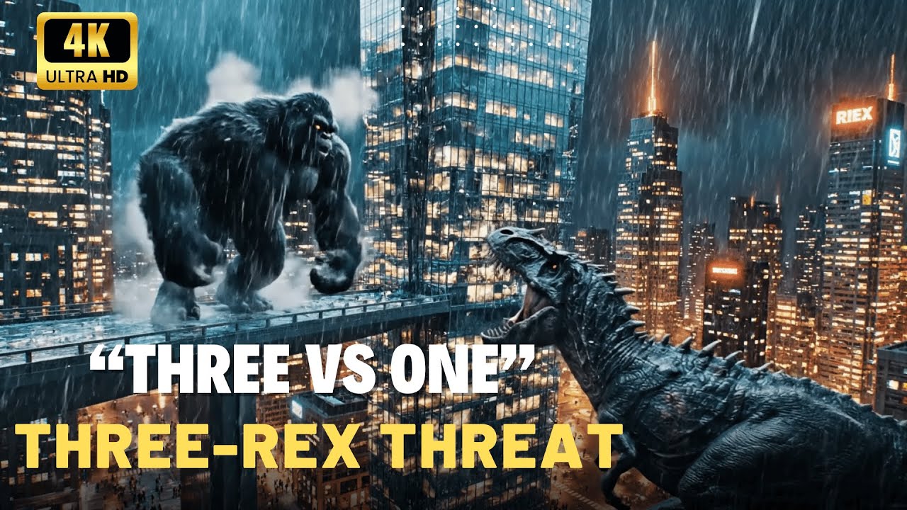 KONG vs Three Dinosaurs The Night a City Fought Back