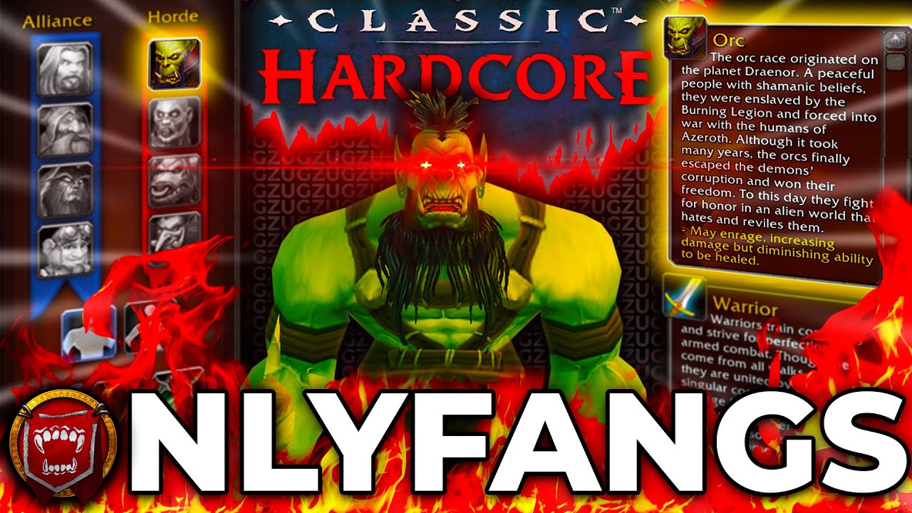 The Hardcore Orc Journey Begins! 💀 Onlyfangs Day 1 💀 Hardcore WoW Classic