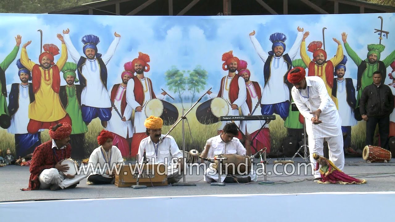 A Rajasthani folk troupe sings 'Nibuda' song