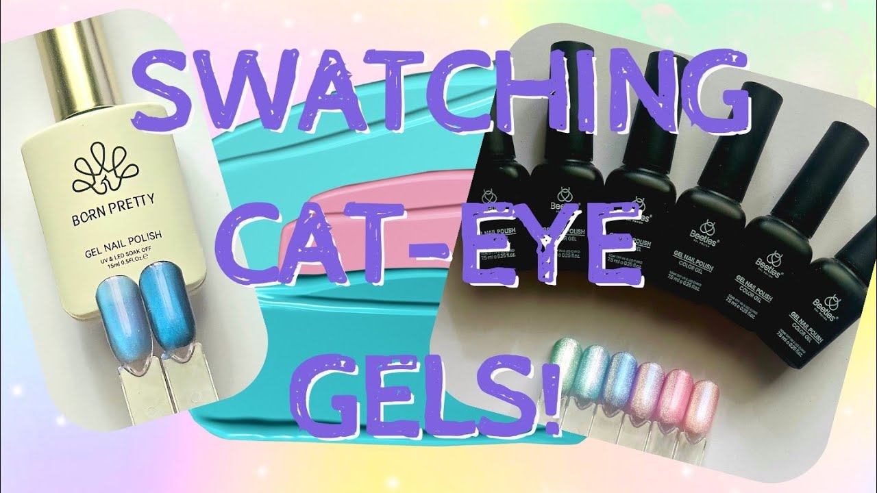 Cat-eye gel polish swatches! 😍 