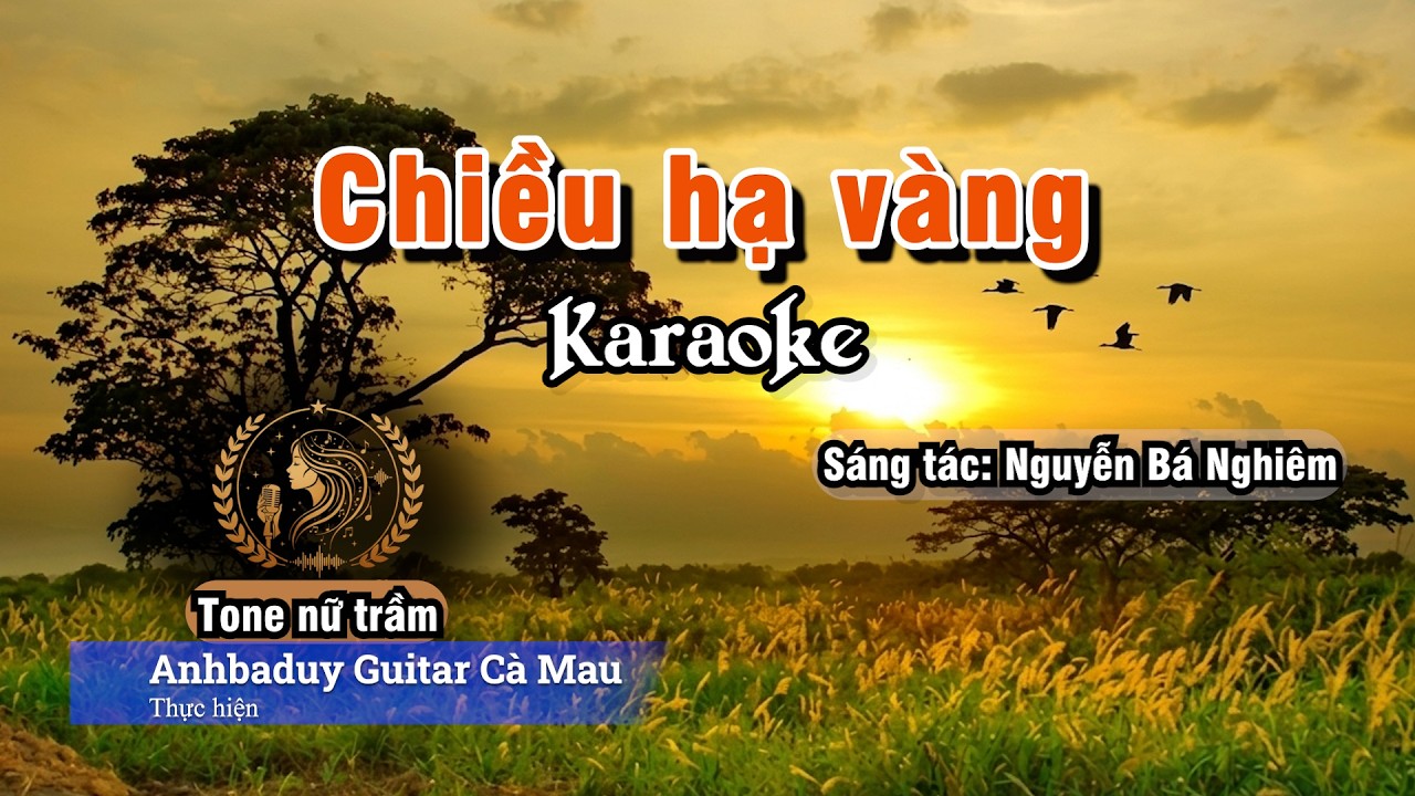 Chiều hạ vàng | Karaoke | Tone Nữ Trầm - Am | Anhbaduy Guitar - Cà Mau