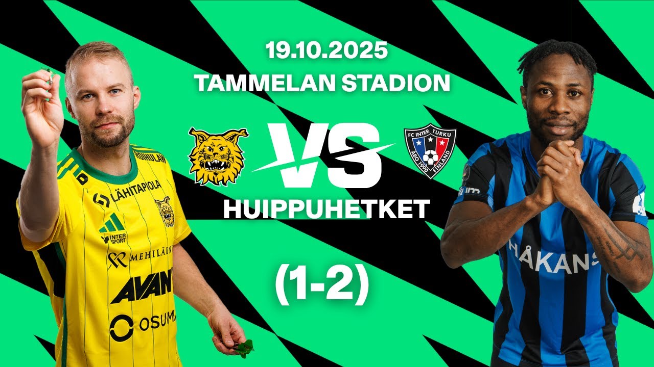 Ilves vs FC Inter – Maalit & Ottelun kohokohdat 19.10.2025 | Veikkausliiga