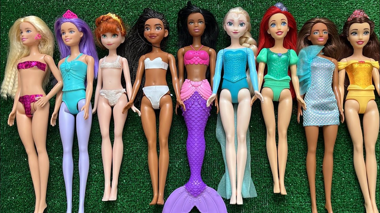 Disney Princess Doll Makeover ~ DIY Miniature Ideas for Barbie   Wig, Dress, Faceup, and More! DIY 1