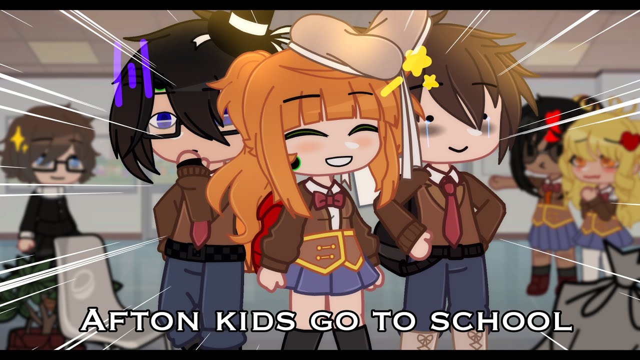 Afton kids go to school || FNaF || Afton Family || Gacha Club