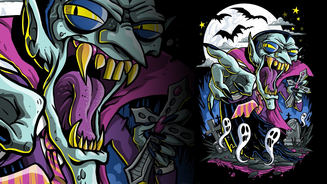 Vampire illustration / Speed Art