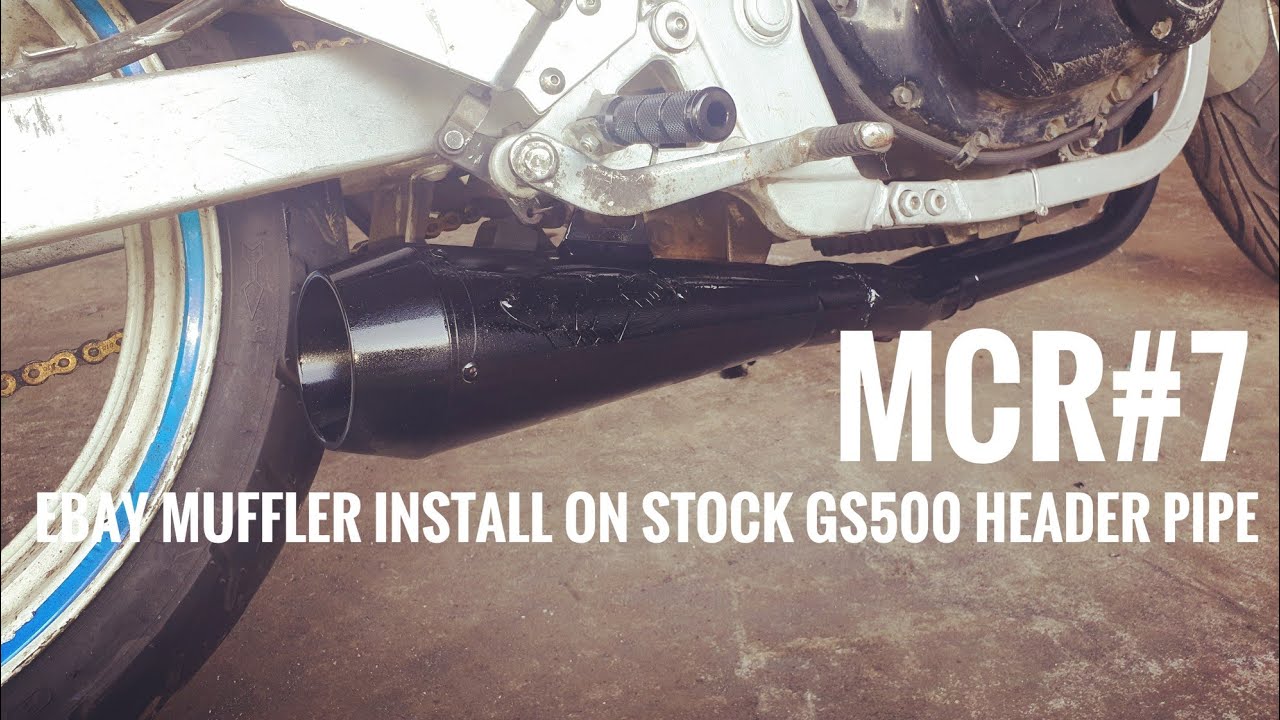 MCR#7 | Suzuki GS500 | Custom Exhaust | eBay Silencer or Muffler on cut down stock header pipes
