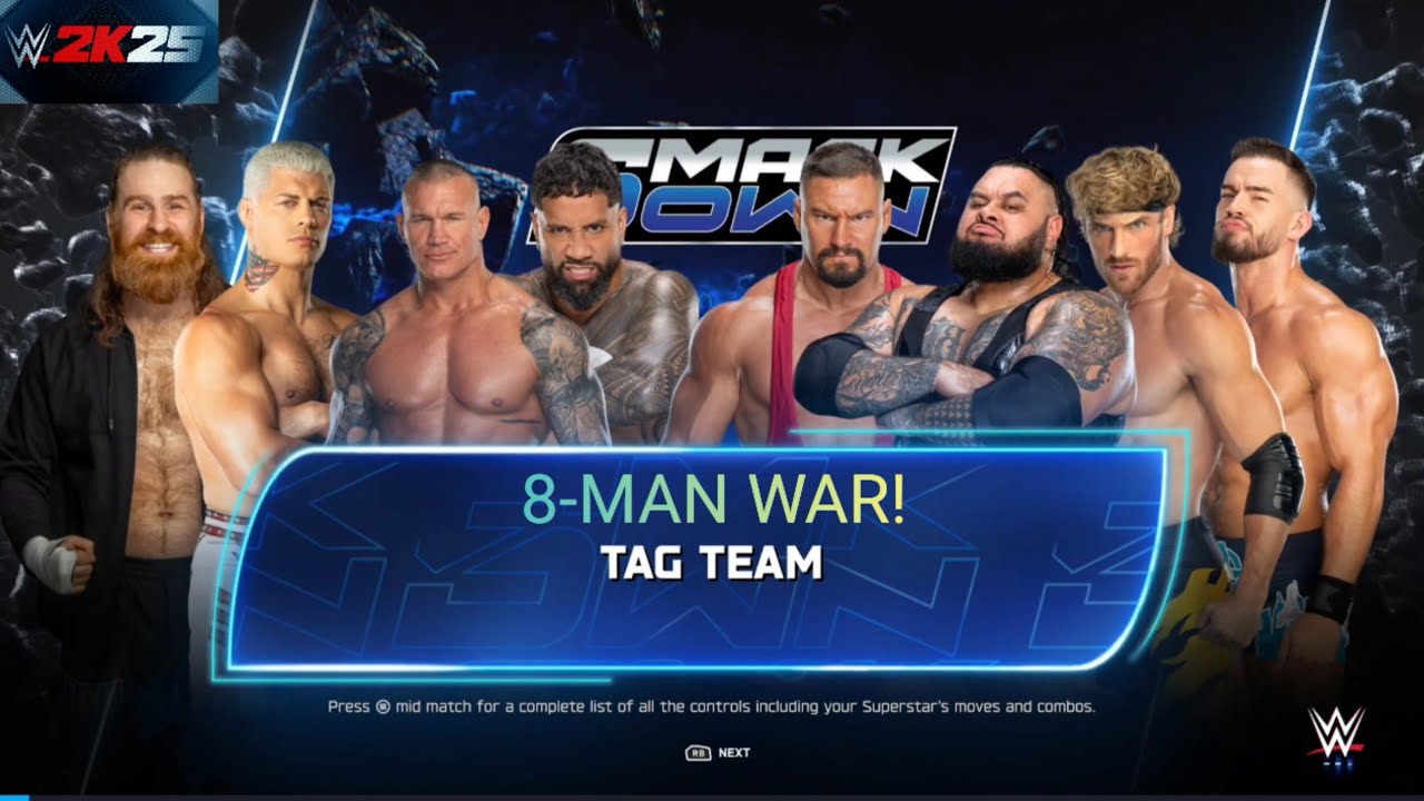 8-Man Tag Team Mayhem Before Royal Rumble 🔥 | WWE 2K25