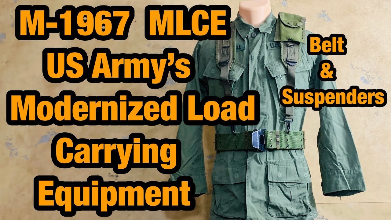 M-1967 Web Gear MLCE. Combat Suspenders & Belt, Modernized Load Carrying Equipment.