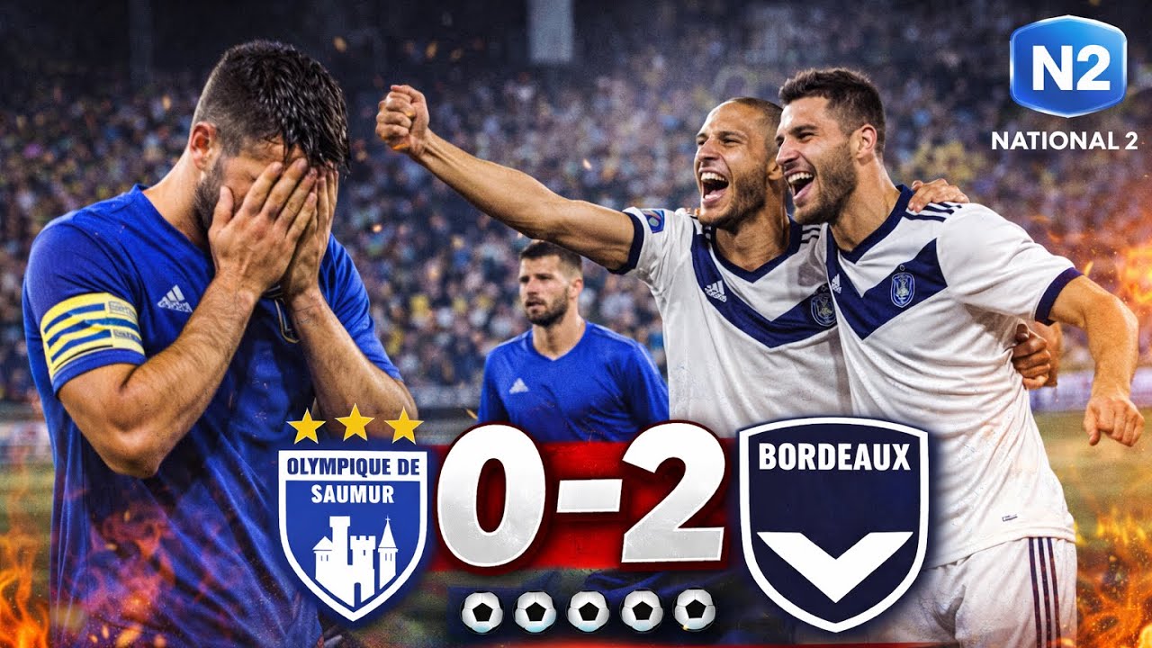 🔥 SAUMUR 0-2 BORDEAUX NATIONAL 2 : Les Girondins s’imposent avec autorité !