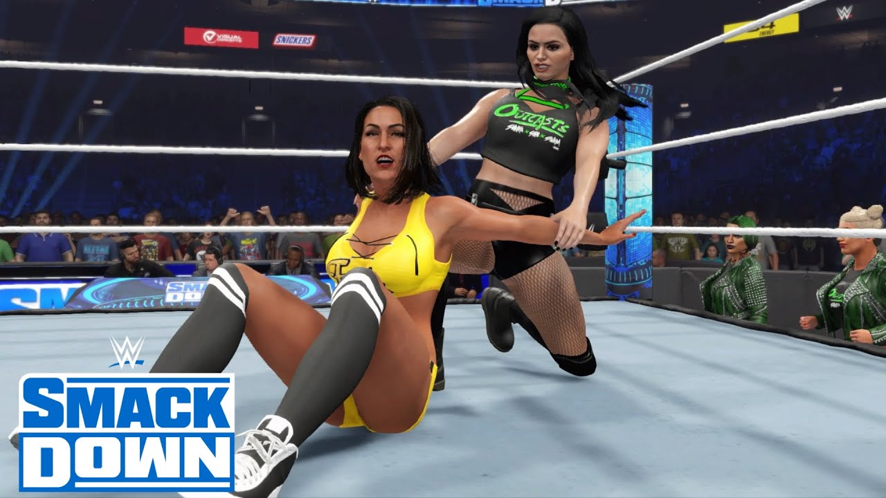 WWE 2K23 SMACKDOWN NIKKI BELLA (W/TEAM BELLA) VS SARAYA (W/THE OUTCASTS)