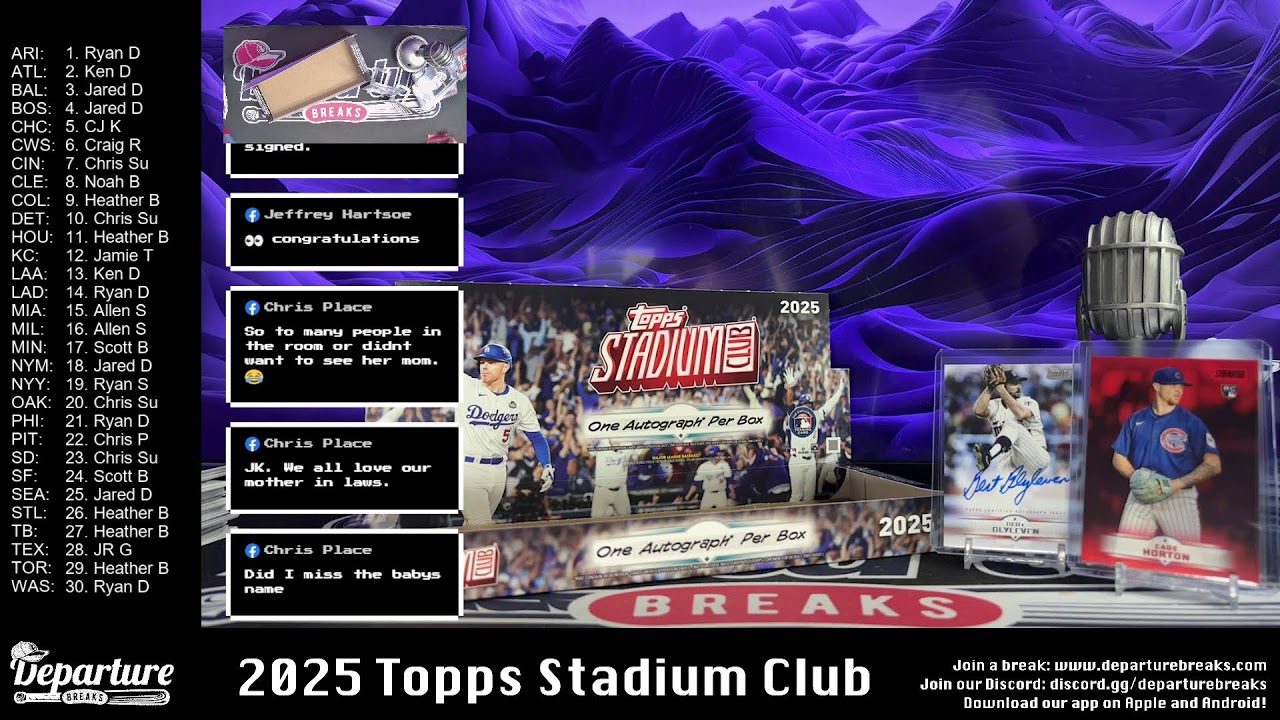 2025 Topps Stadium Club Hobby -- Random Teams Lunch Break