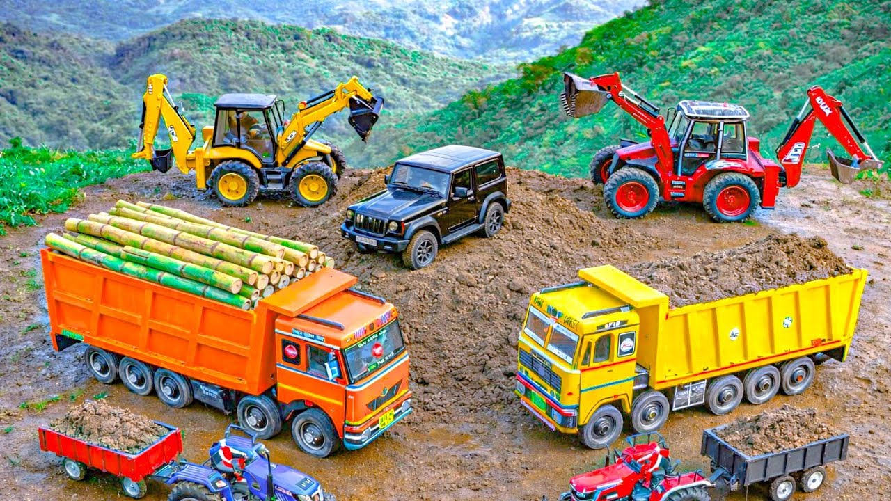 DIY Mini Tractor Diorama Making | Realistic Mini Trucks in Mud @DATOY