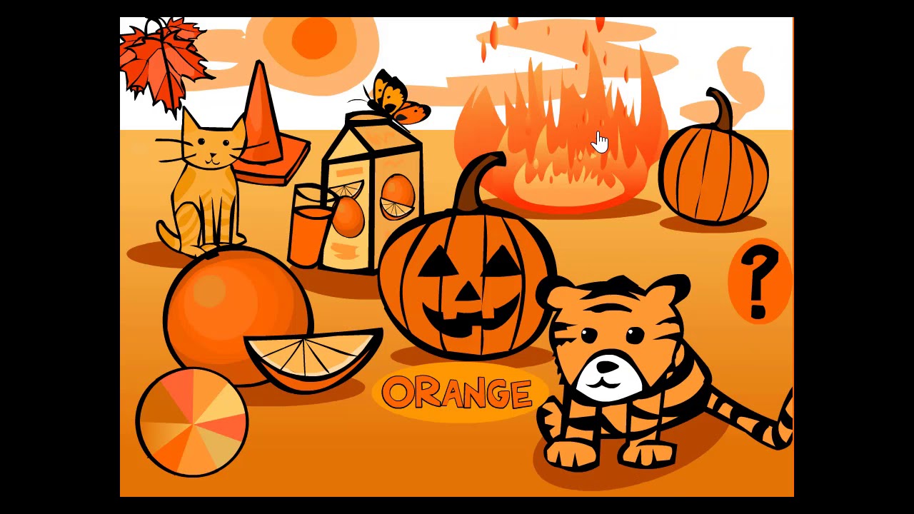 Learning Color Orange With Objects Kids Channel