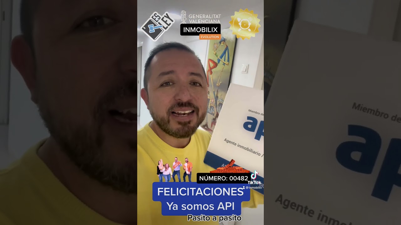 🧱⭐️ YA ESTAMOS REGULADOS somos API🟦🟨 Agentes de la propiedad INMOBILIARIA  #Asociado 00482 👏🏻