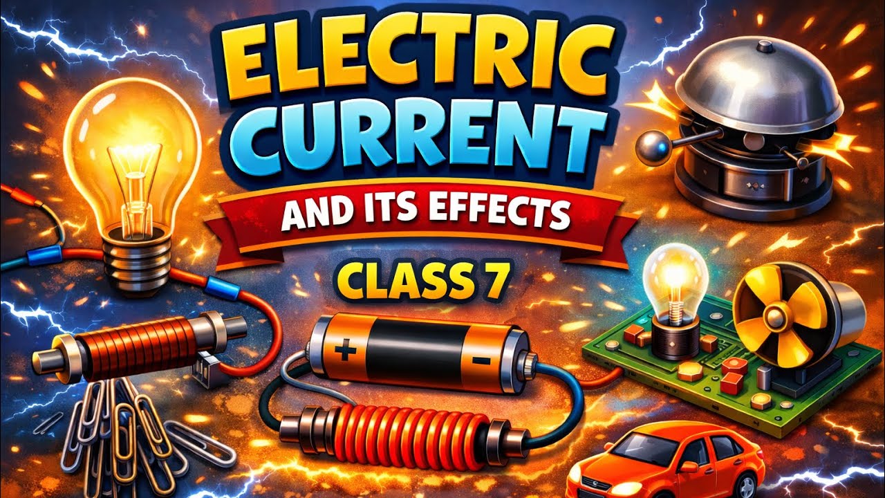 ELECTRIC CURRENT AND ITS EFFECTS | Class 7 Science | DAV| Easy Explanation #unionpathsala #youtube 