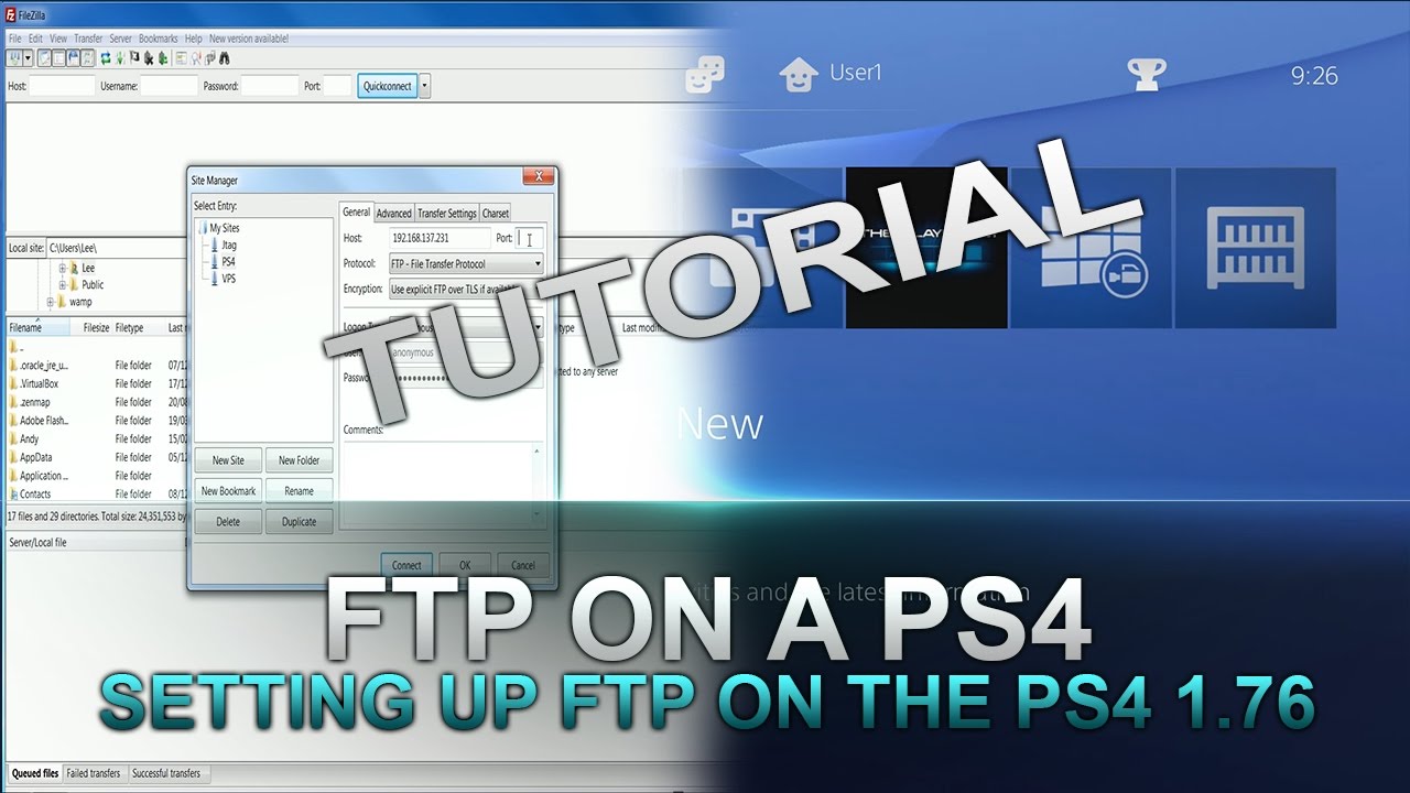 How to Setup FTP on a PS4