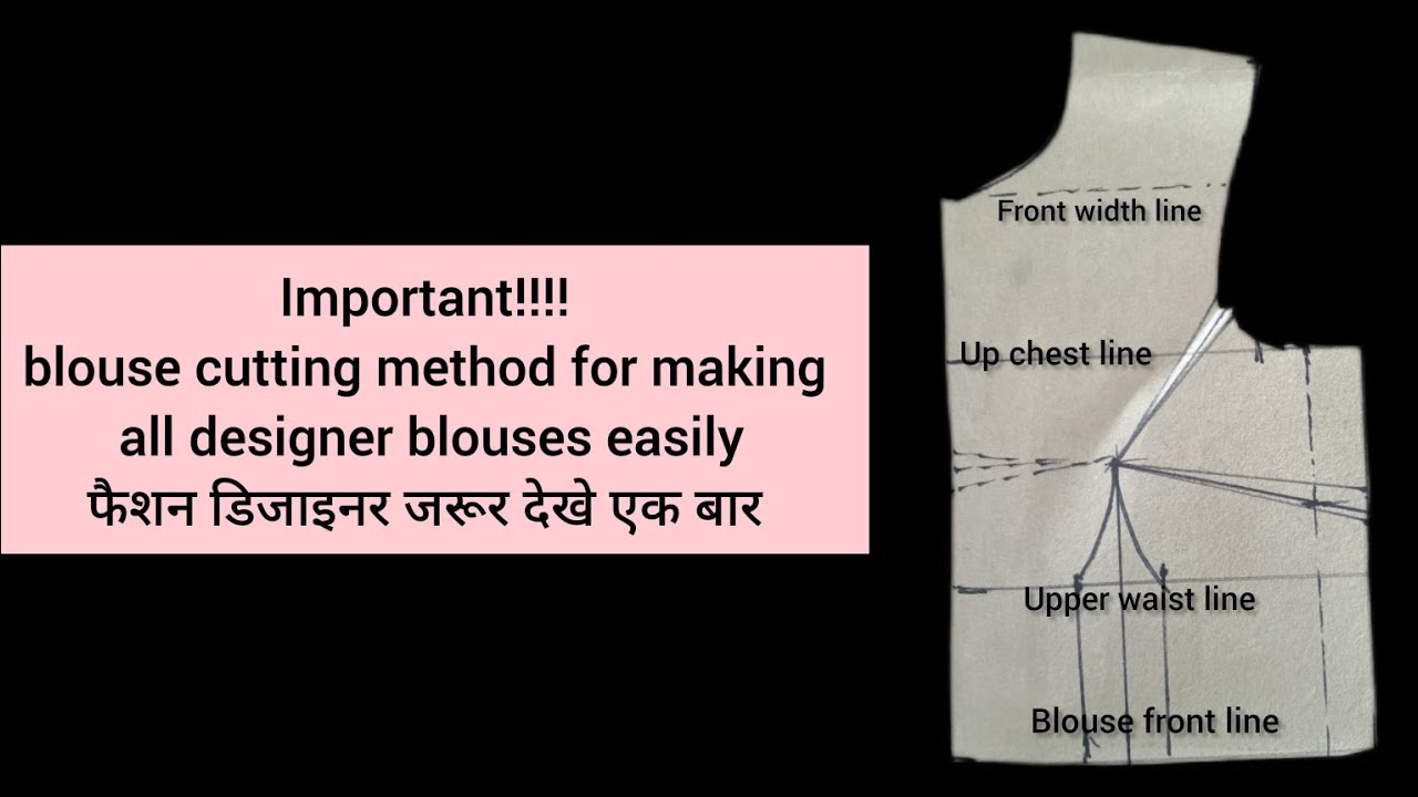 pack neck blouse cutting/ important blouse cutting for all design/basic bodice cutting