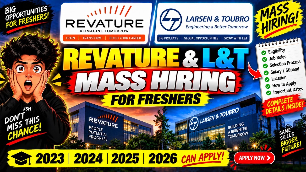 🚨 Массовый найм L&T и Revature 2026 | Вакансии для начинающих вне кампуса | Набор 2023&ndash;2026, пода...