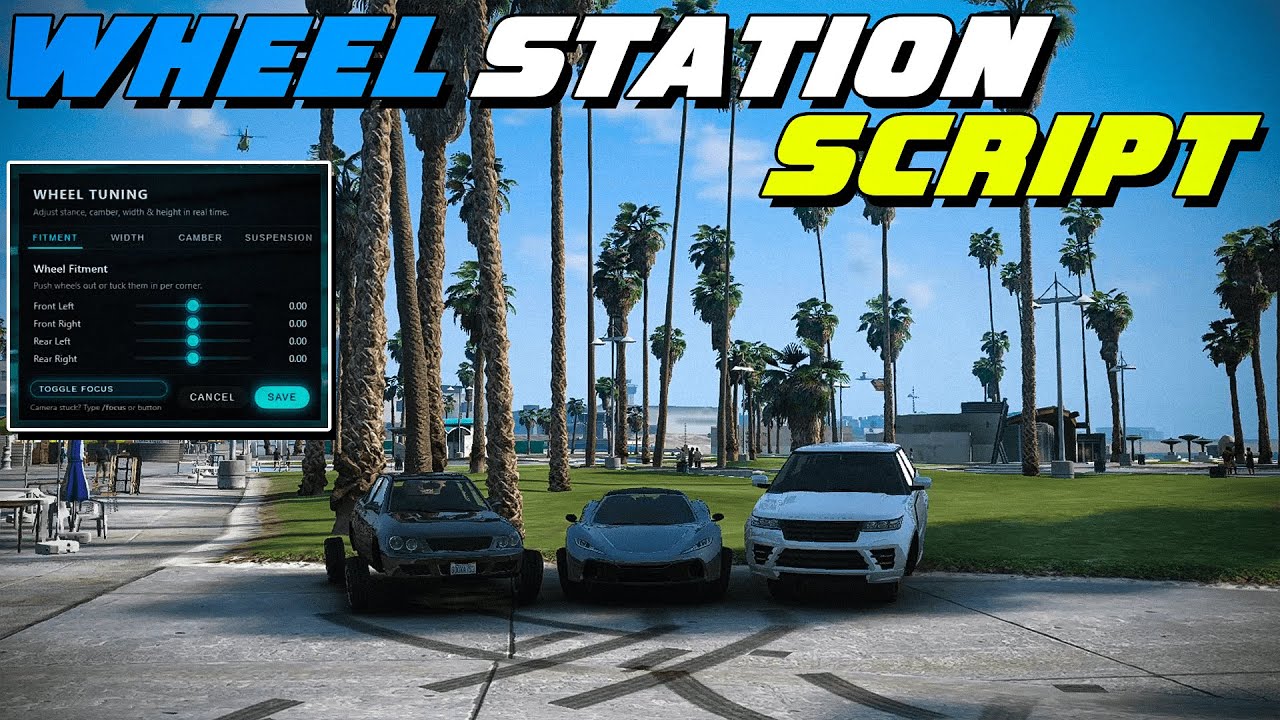 Free Advanced Wheel Station Script | Wheel Customization | QBCore/ESX | FiveM Tutorial 
