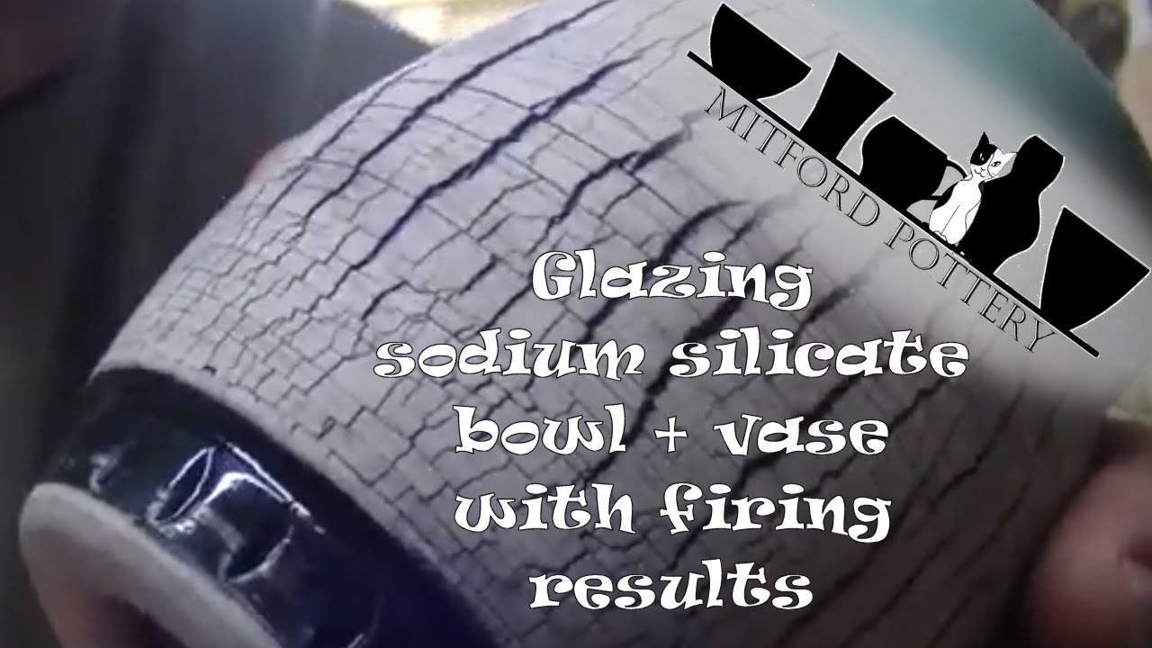 Glaze prep and firing results from the sodium silicate throw.