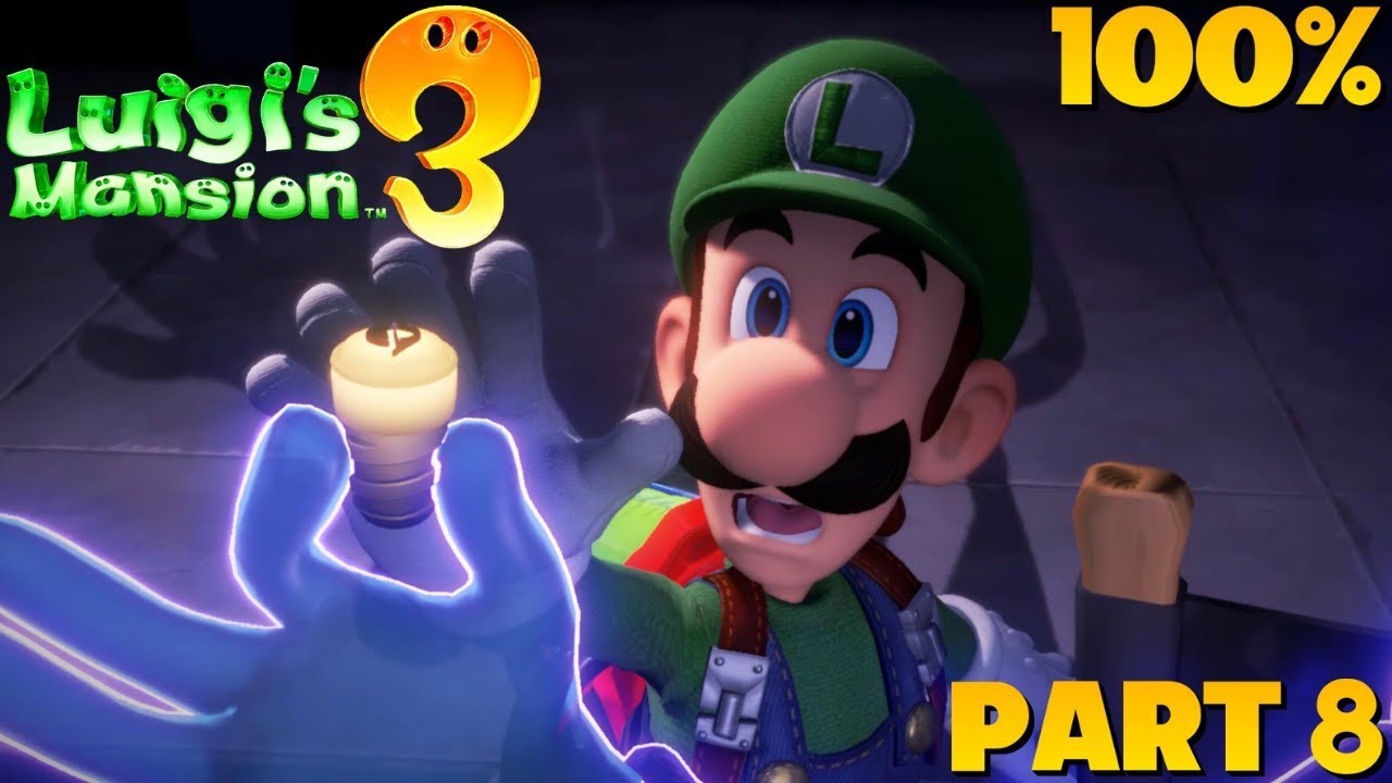 Luigi's Mansion 3 100% Walkthrough Part 8 (Floor 8: Story, All Gems, Boo, Achievement & Gold Ghost)