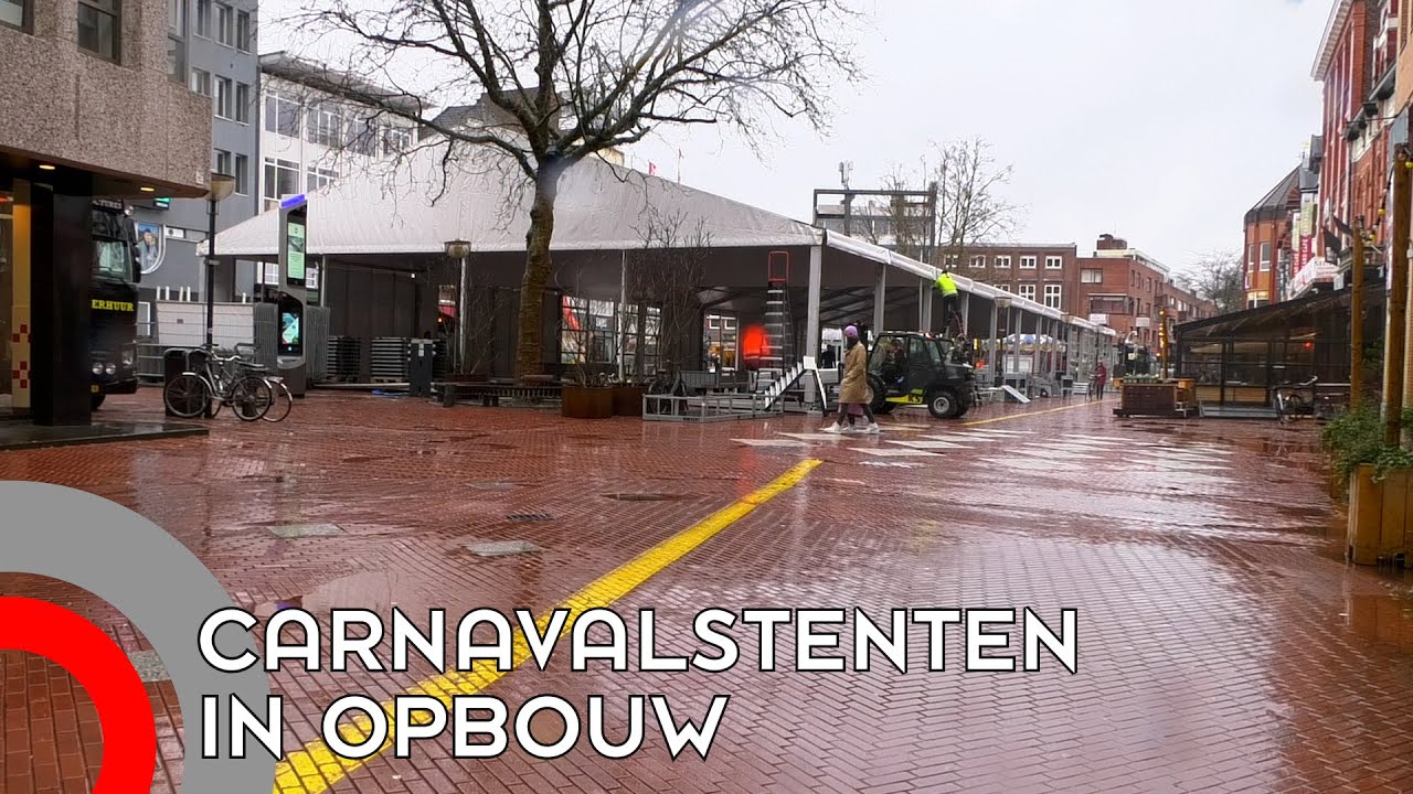 Eindhoven bereidt zich met megatenten voor op carnaval