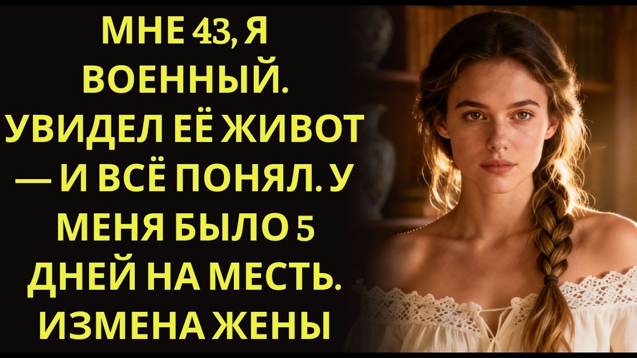 Мне 43, я военный  Увидел её живот — и всё понял  У меня было 5 дней на месть  Измена жены