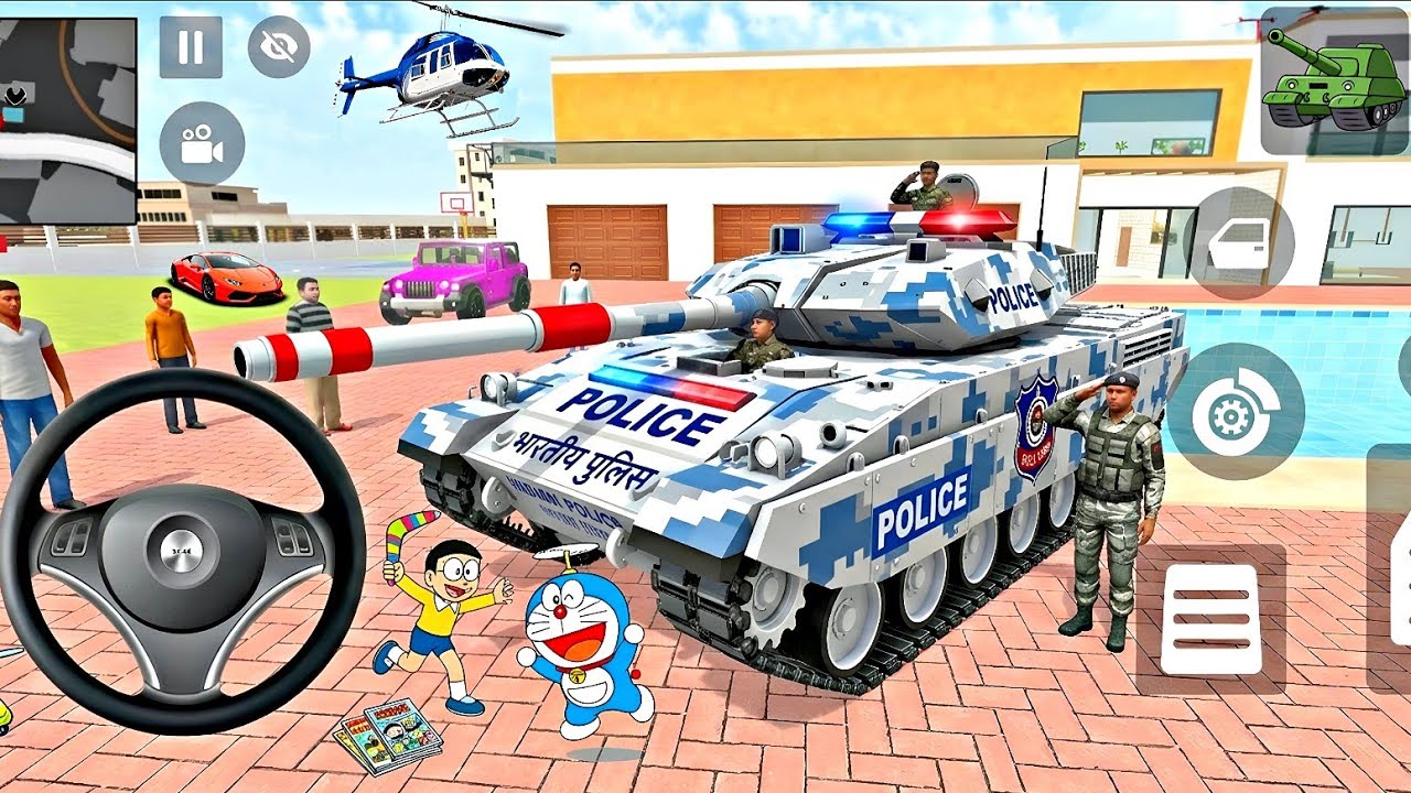 Franklin Purchase New Heavy Police Tank 💥🚨 Indian Theft Auto Simulator 💥🤩 New Update Doraemon Nobita