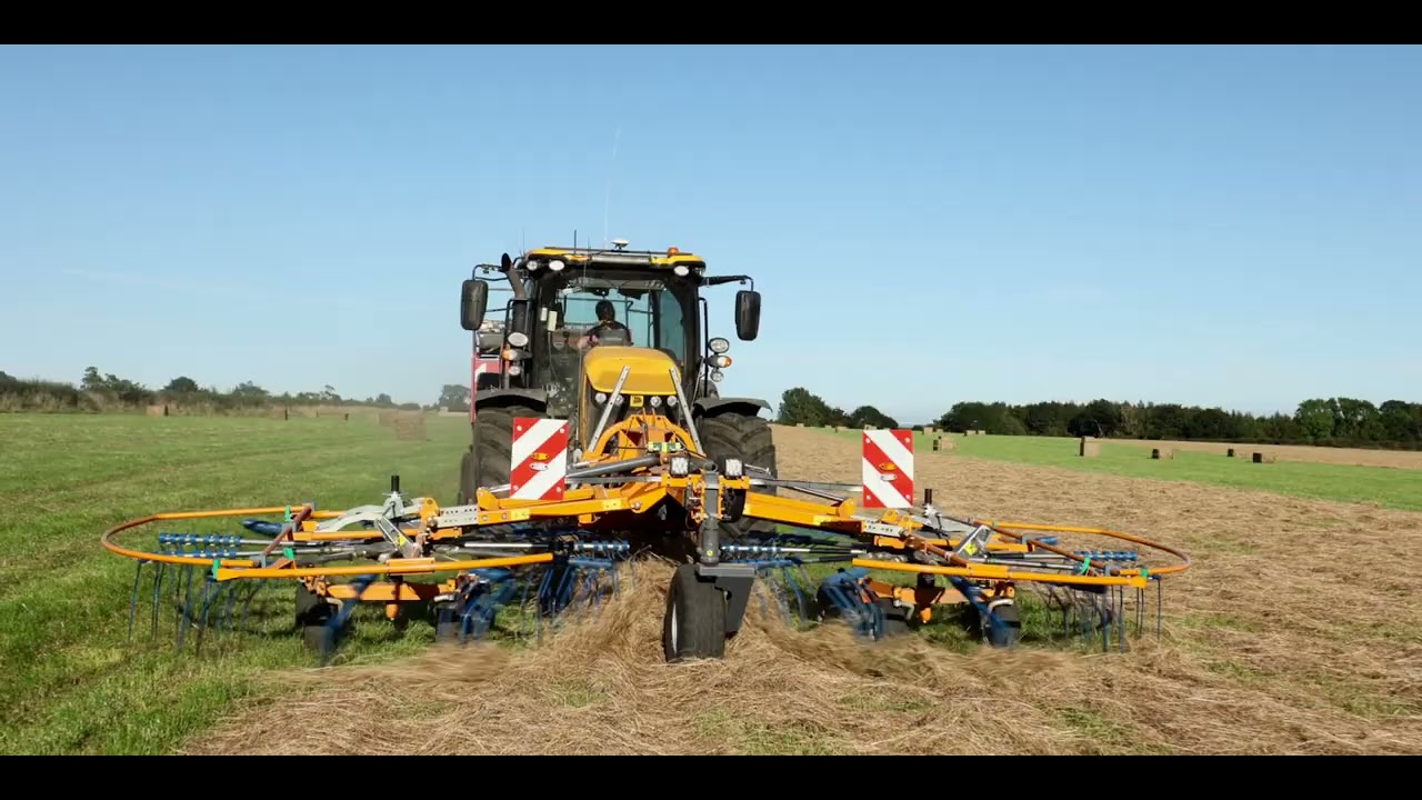 Two rakes are better than one. @KUHNfarmmachinery @JCBmachines