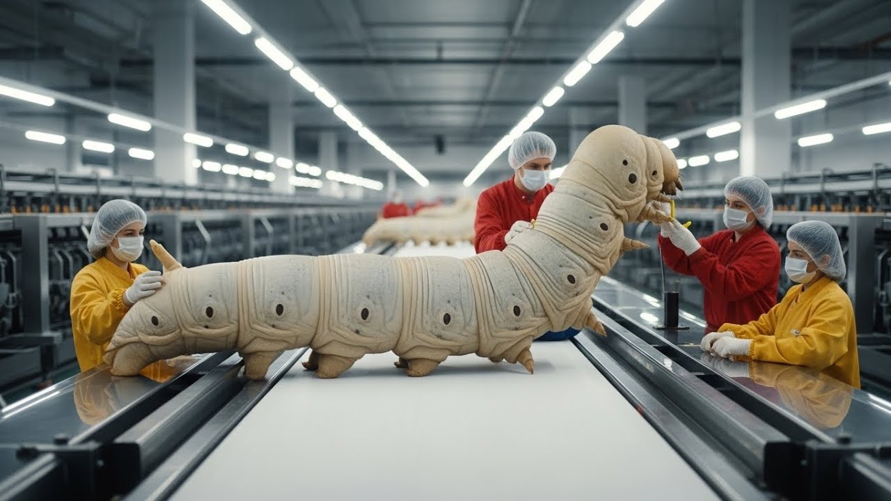 Inside the Silk Production Factory – How Millions of Silkworms Create Luxury Fabric (Full Process)