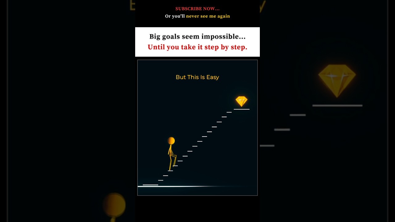 Steps Over Struggle: The Secret to Achieving Big Goals #yt shorts
