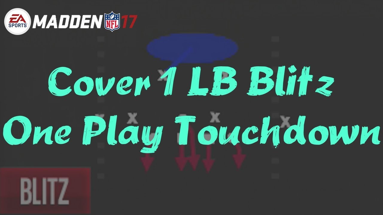 Madden 17 Tips | How to Beat Cover 1 LB Blitz | One Play Touchdown!